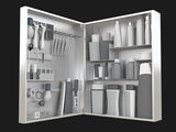 Vanitibox Family Bathroom Mirror Cabinet - Brushed Finish