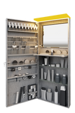 Vanitibox Makeup Armoire with Diffused LED Bar- Brushed Finish