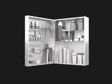 Vanitibox Women's Bathroom Mirror Cabinet - Brushed Finish
