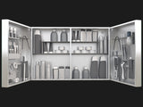 Vanitibox Duo door Bathroom Mirror Cabinet - Brushed Finish