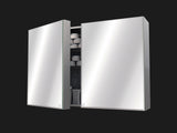 Vanitibox Duo door Bathroom Mirror Cabinet - Mirror Finish