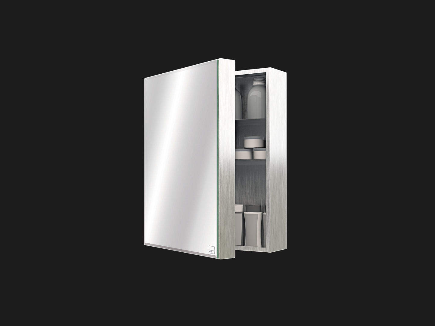 Vanitibox Family Bathroom Mirror Cabinet - Mirror Finish
