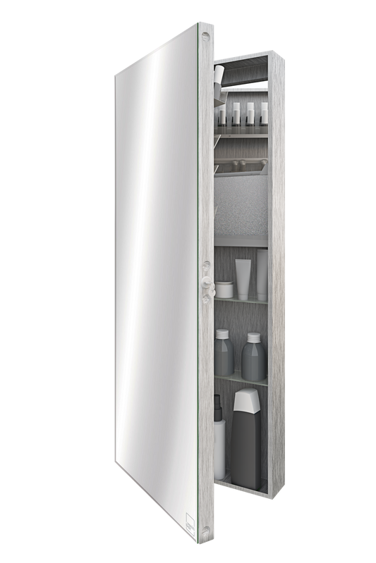 Vanitibox Makeup Armoire - Brushed Finish