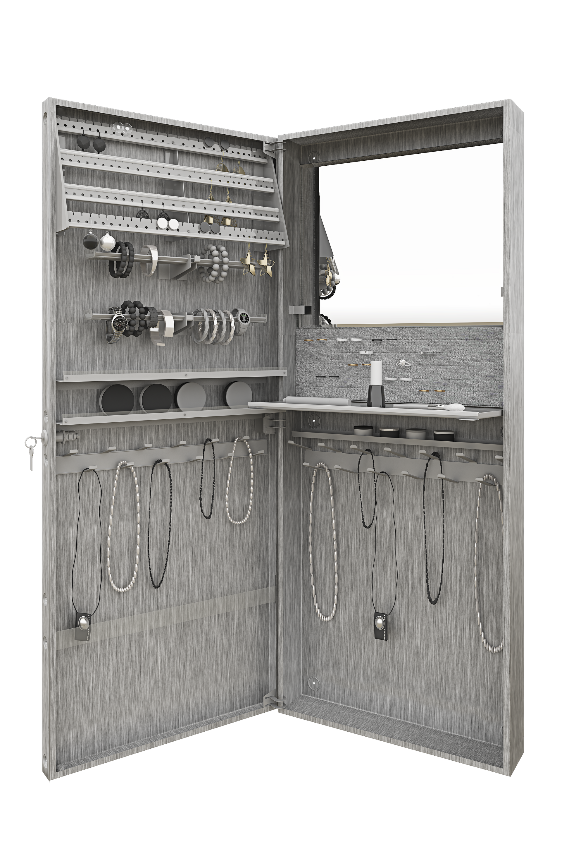 Vanitibox Jewelry Armoire - Brushed Finish