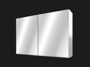 Vanitibox Duo door Bathroom Mirror Cabinet - Brushed Finish